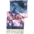 2017 best selling wholeslae trendy my own digital tree printed wing scarf